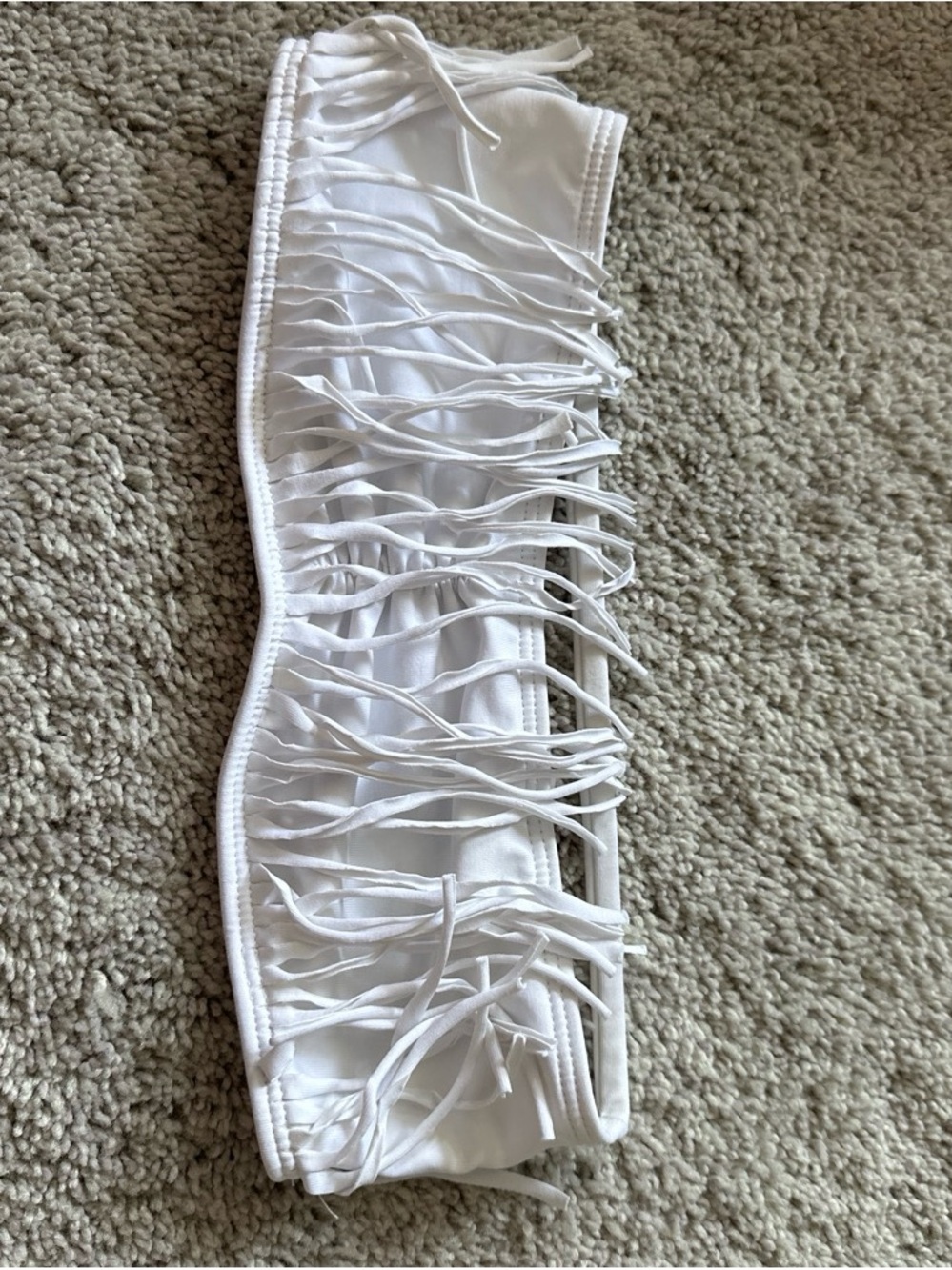 San Lorenzo White Strapless Bikini Top
